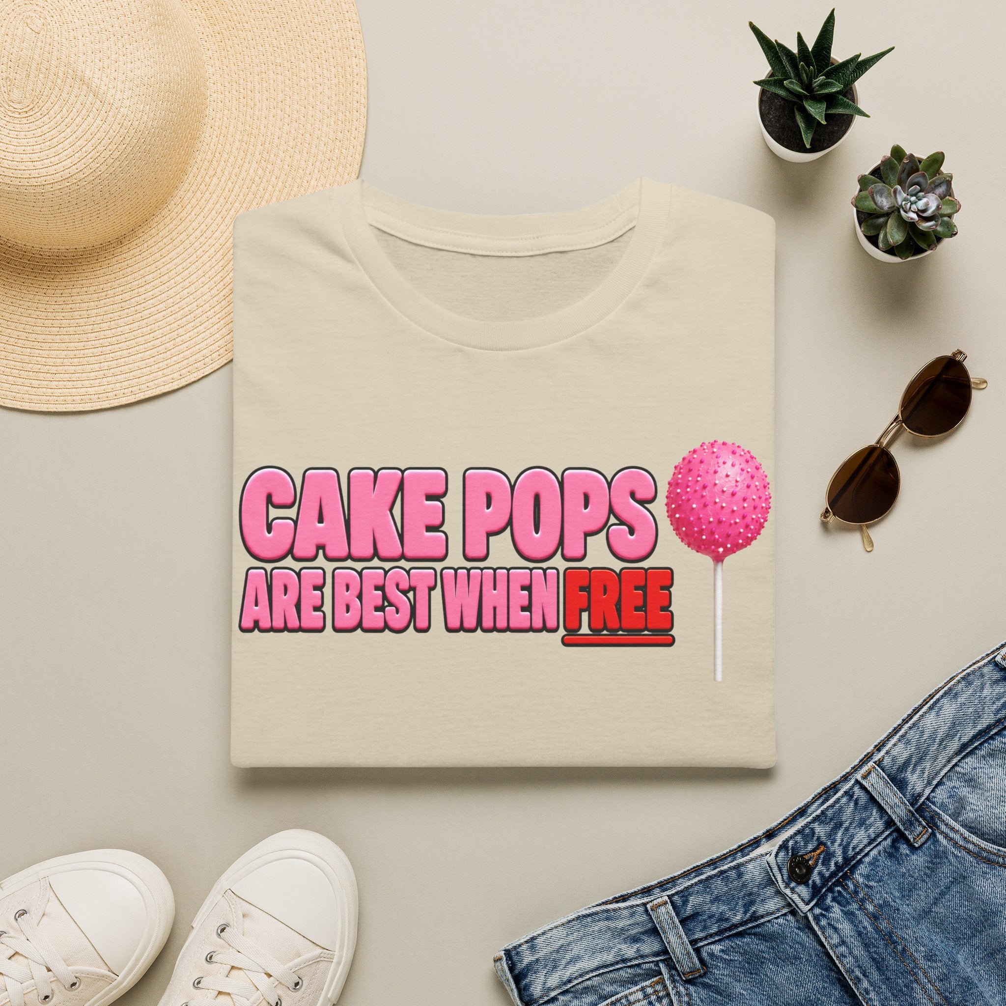 No Free Cakepops T‑Shirt — Funny Dessert Lover Graphic Tee