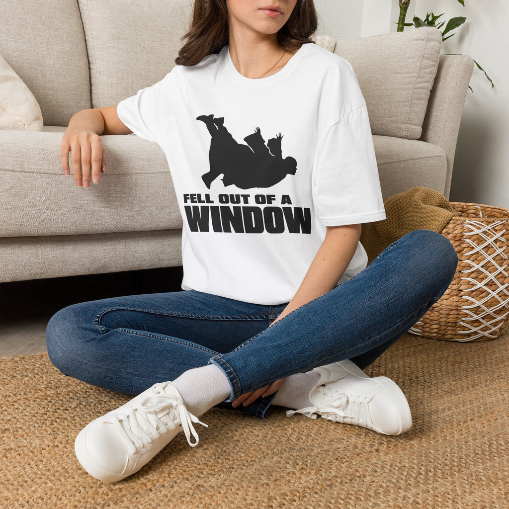 Fell Out of a Window T-Shirt — Funny Falling Silhouette Tee