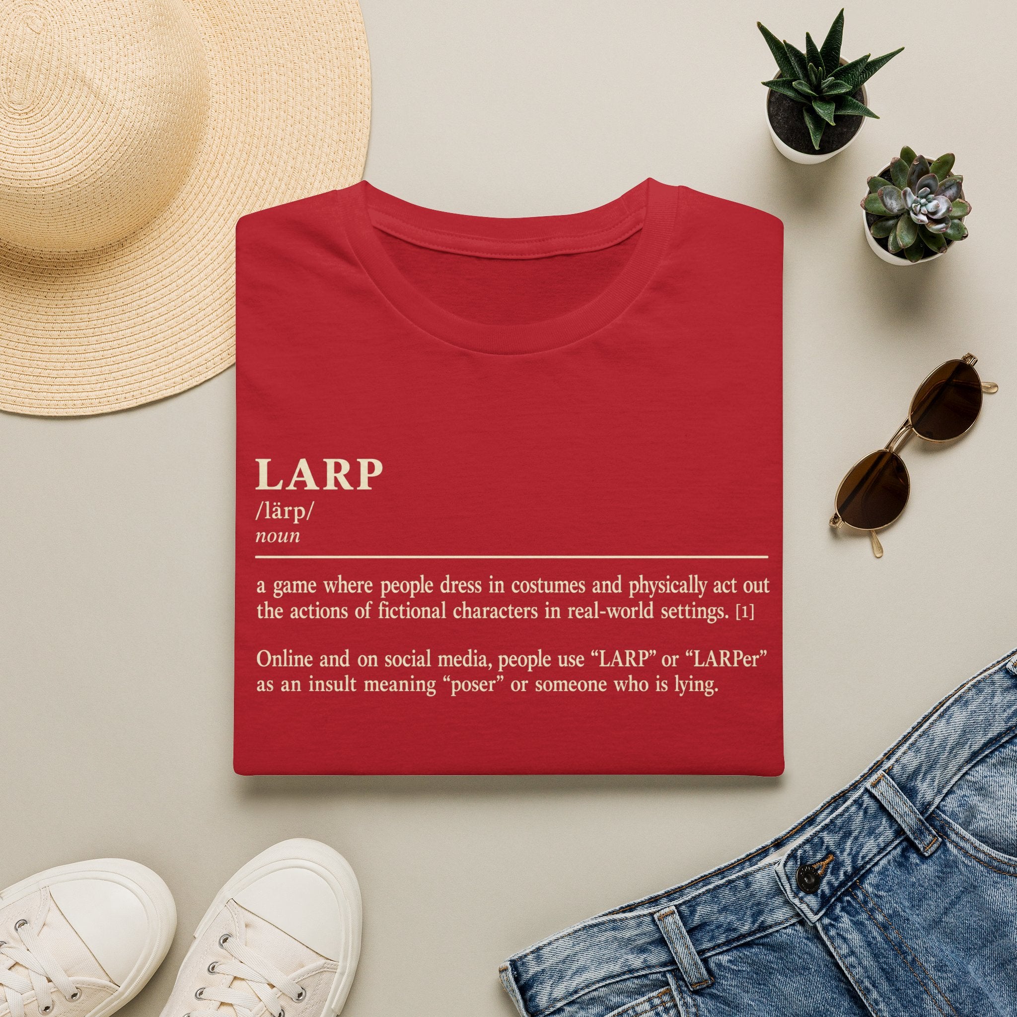 LARP Definition T-Shirt — Funny Roleplay Definition Tee for Larpers