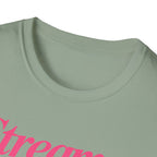 Streamer T‑Shirt — Pink Script Logo