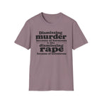 Statement Tee — "Dismissing m because of hormones is like dismissing r because of testosterone"
