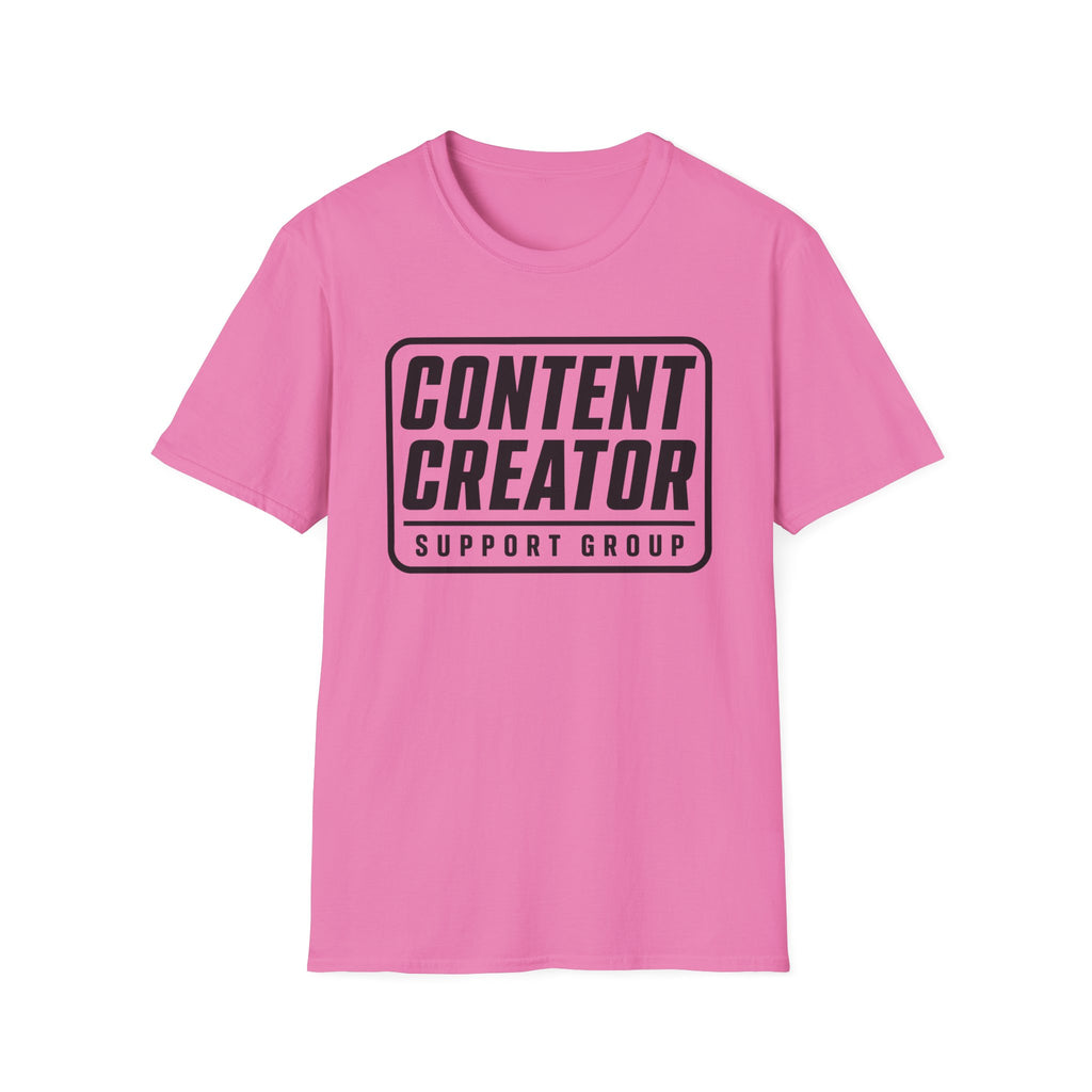 Content Creator Support Group T-Shirt — Bold Typography Tee for Creators