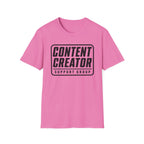 Content Creator Support Group T-Shirt — Bold Typography Tee for Creators