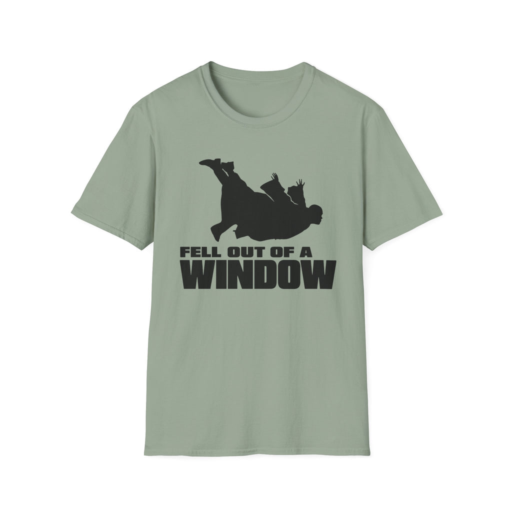 Fell Out of a Window T-Shirt — Funny Falling Silhouette Tee