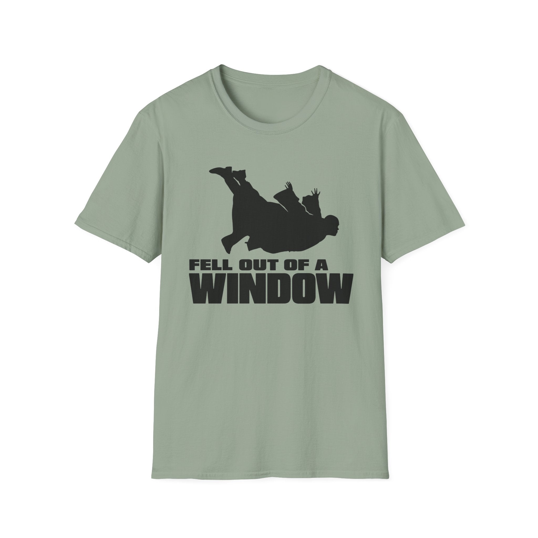 Fell Out of a Window T-Shirt — Funny Falling Silhouette Tee