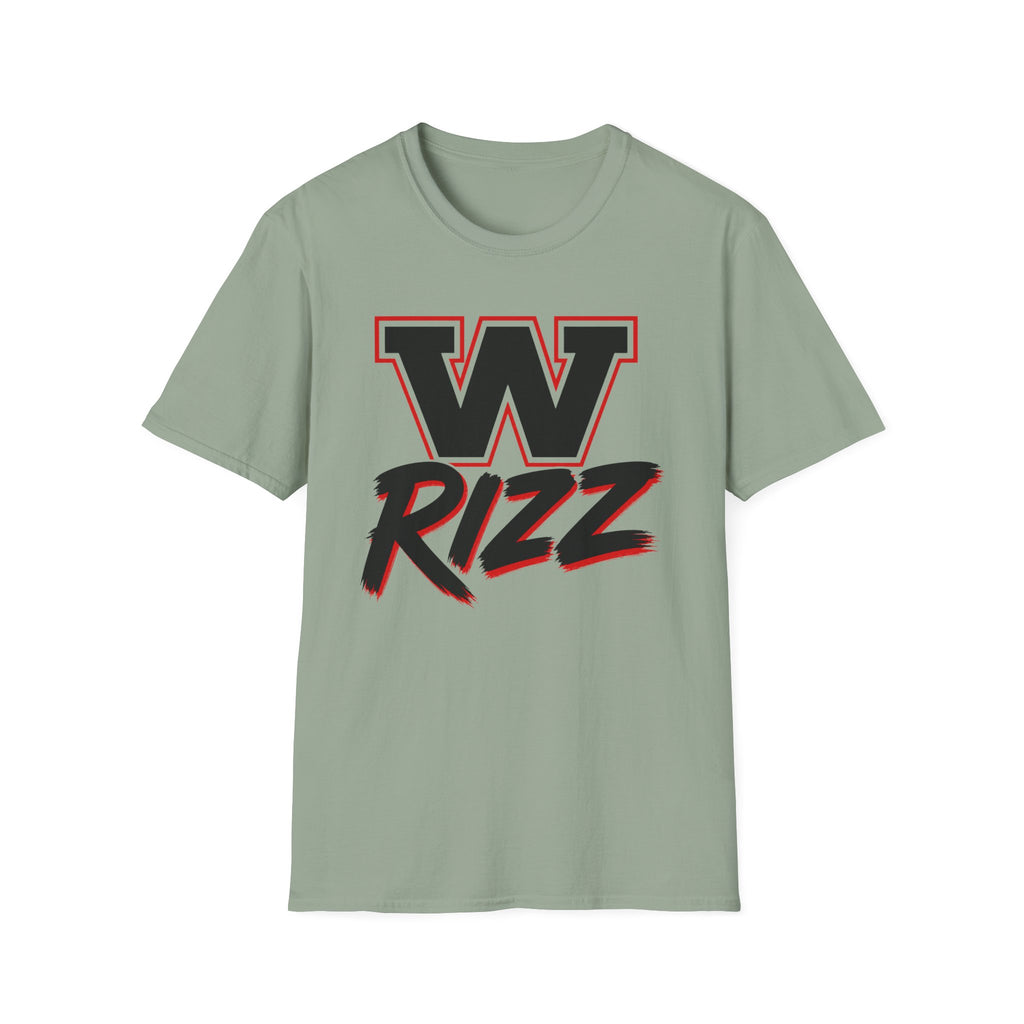 W Rizz Graphic Tee — Bold Varsity Lettering Shirt
