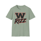 W Rizz Graphic Tee — Bold Varsity Lettering Shirt