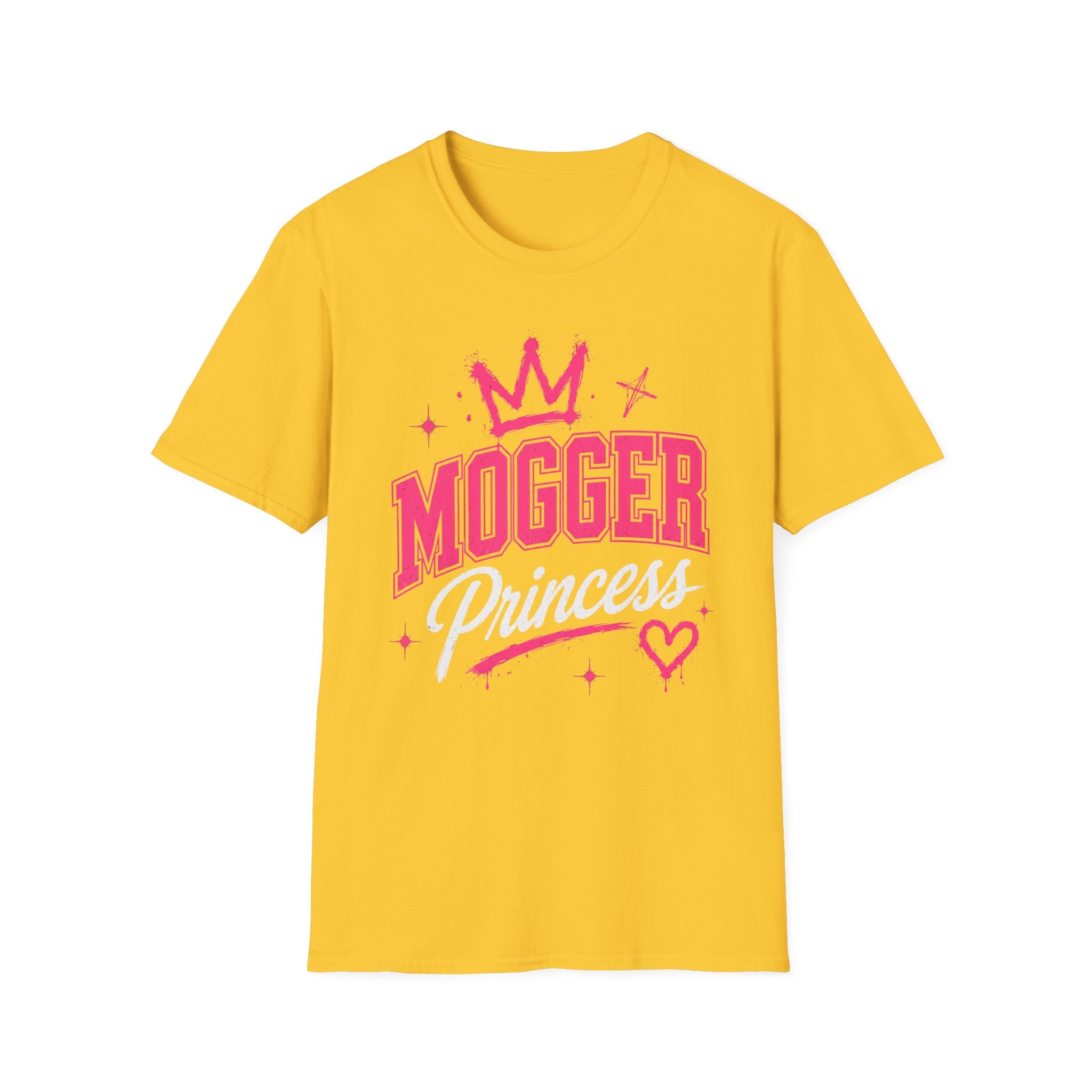 Mogger Princess T‑Shirt — Pink Crown Graphic Tee