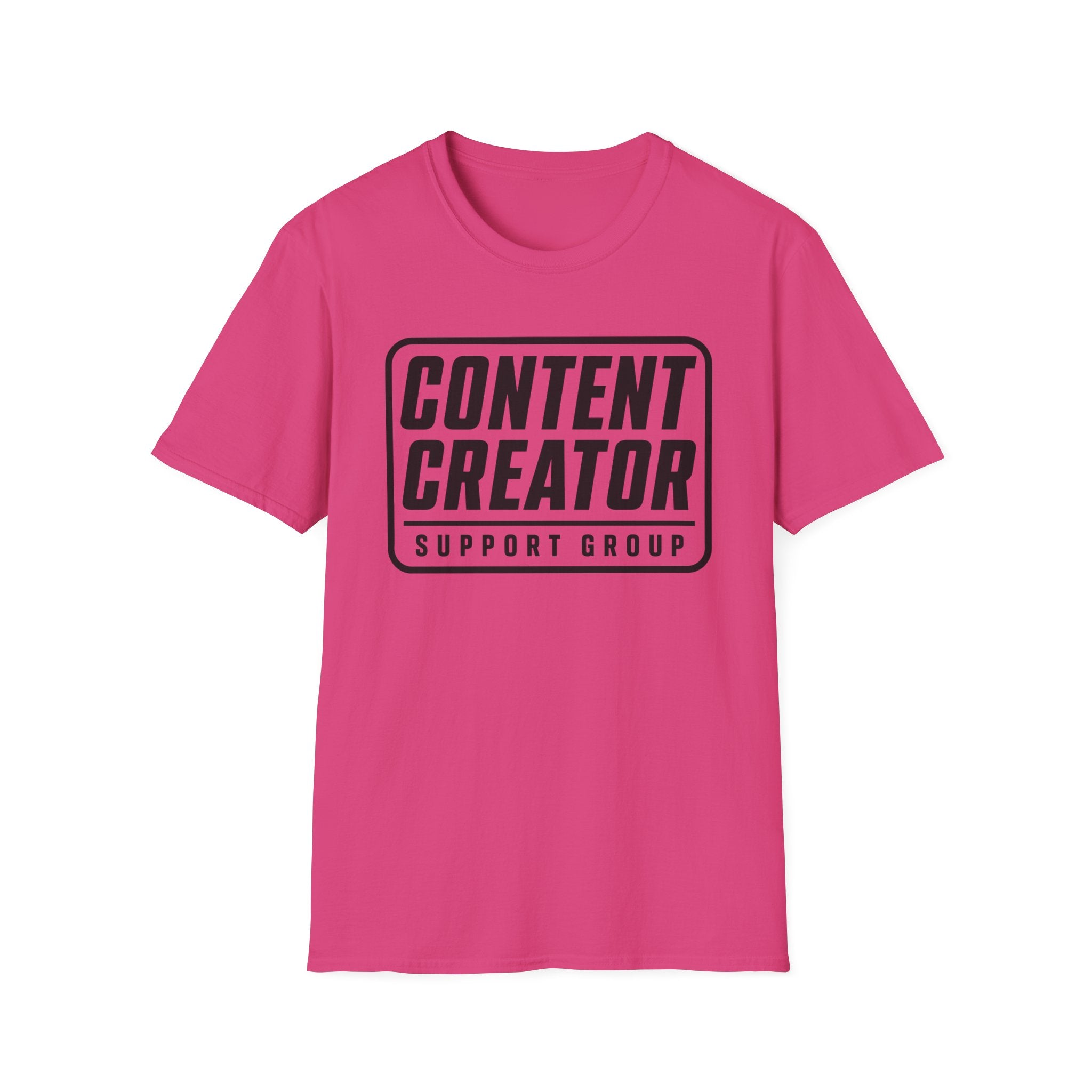 Content Creator Support Group T-Shirt — Bold Typography Tee for Creators