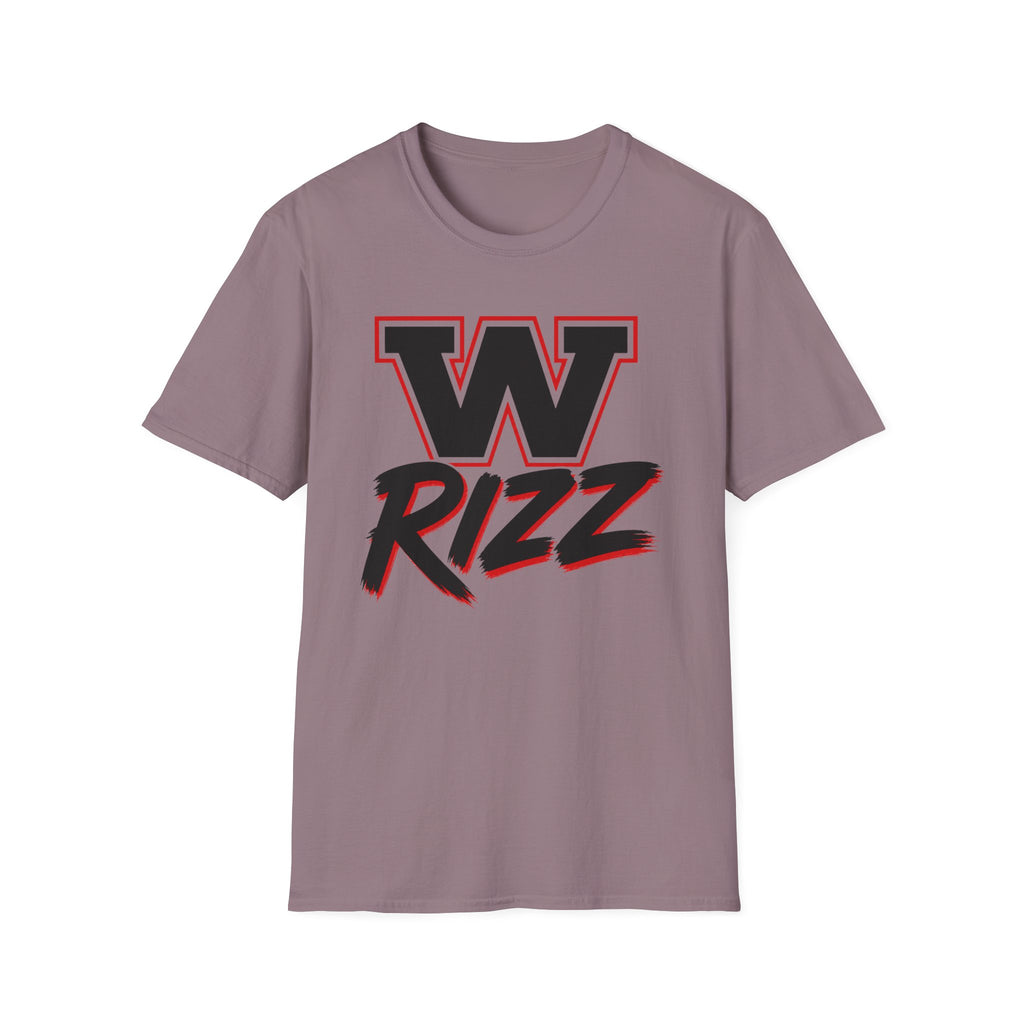 W Rizz Graphic Tee — Bold Varsity Lettering Shirt