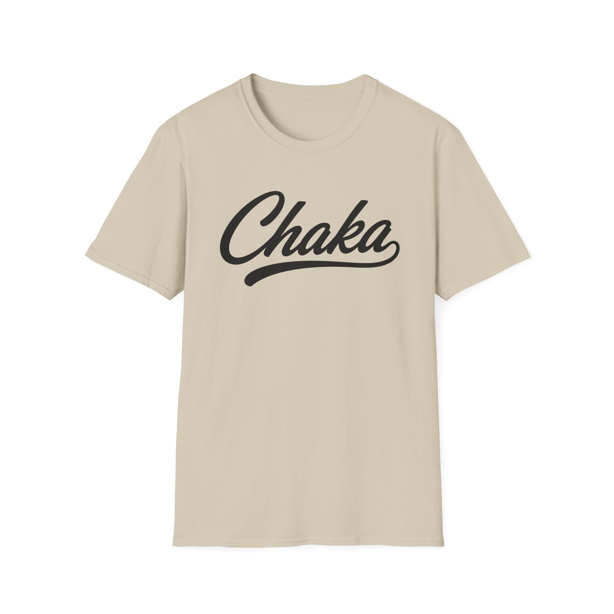 Chaka Script T-Shirt — Retro Cursive Logo Tee