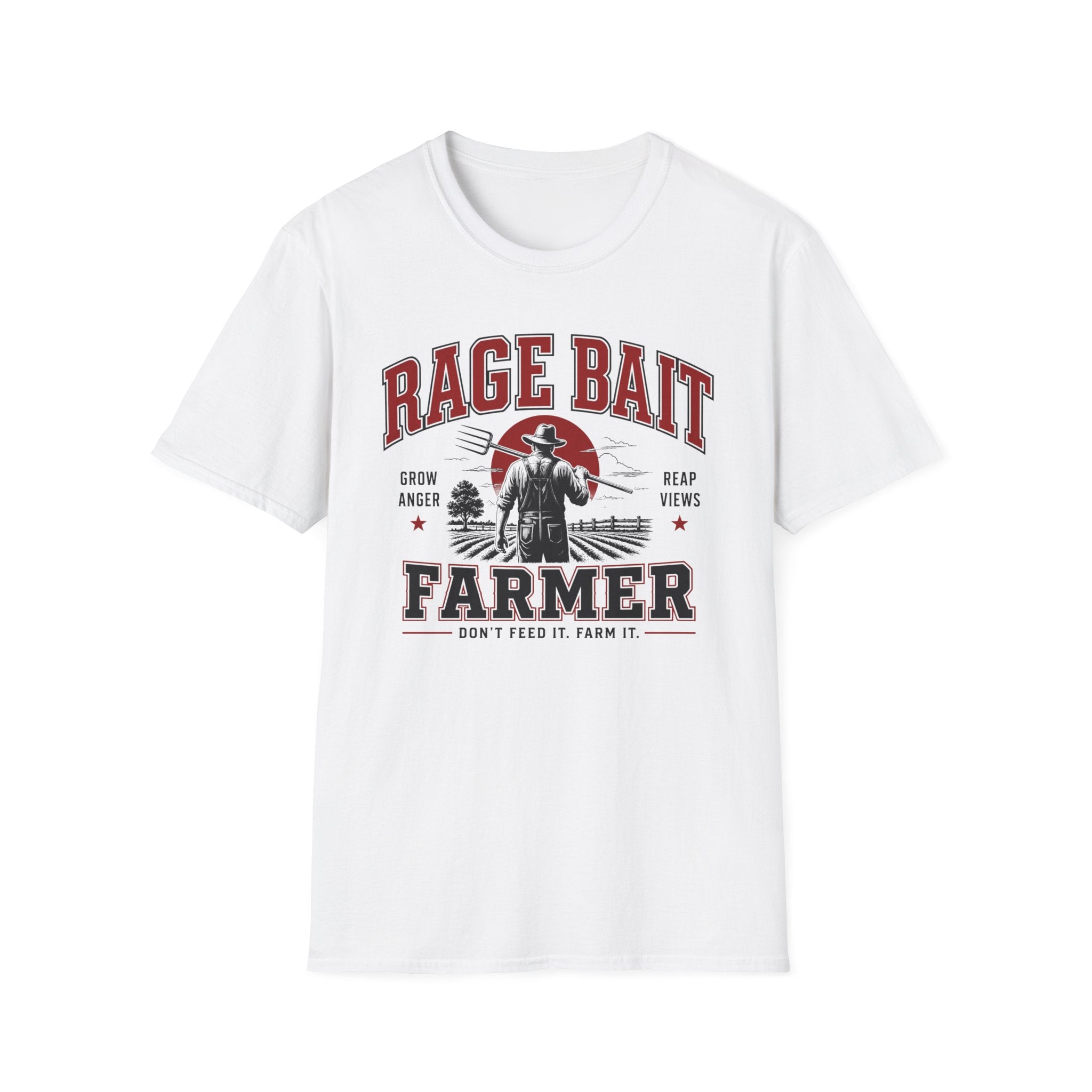 Rage Bait Farmer Graphic T‑Shirt — Grow Anger, Reap Views Vintage Western Tee