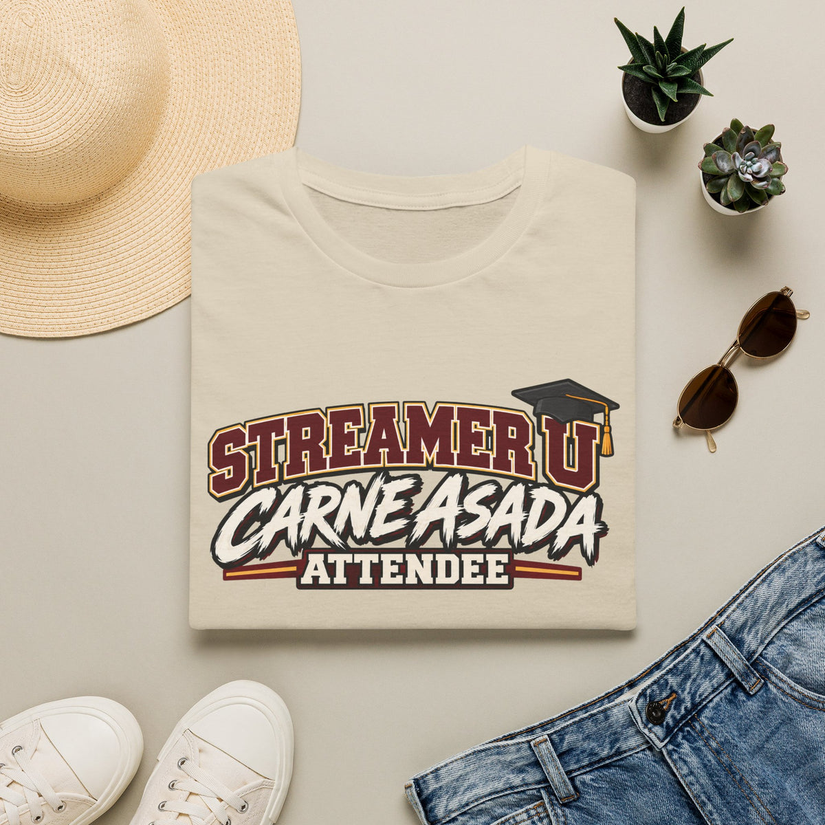 Streamer U Carne Asada Attendee T‑Shirt
