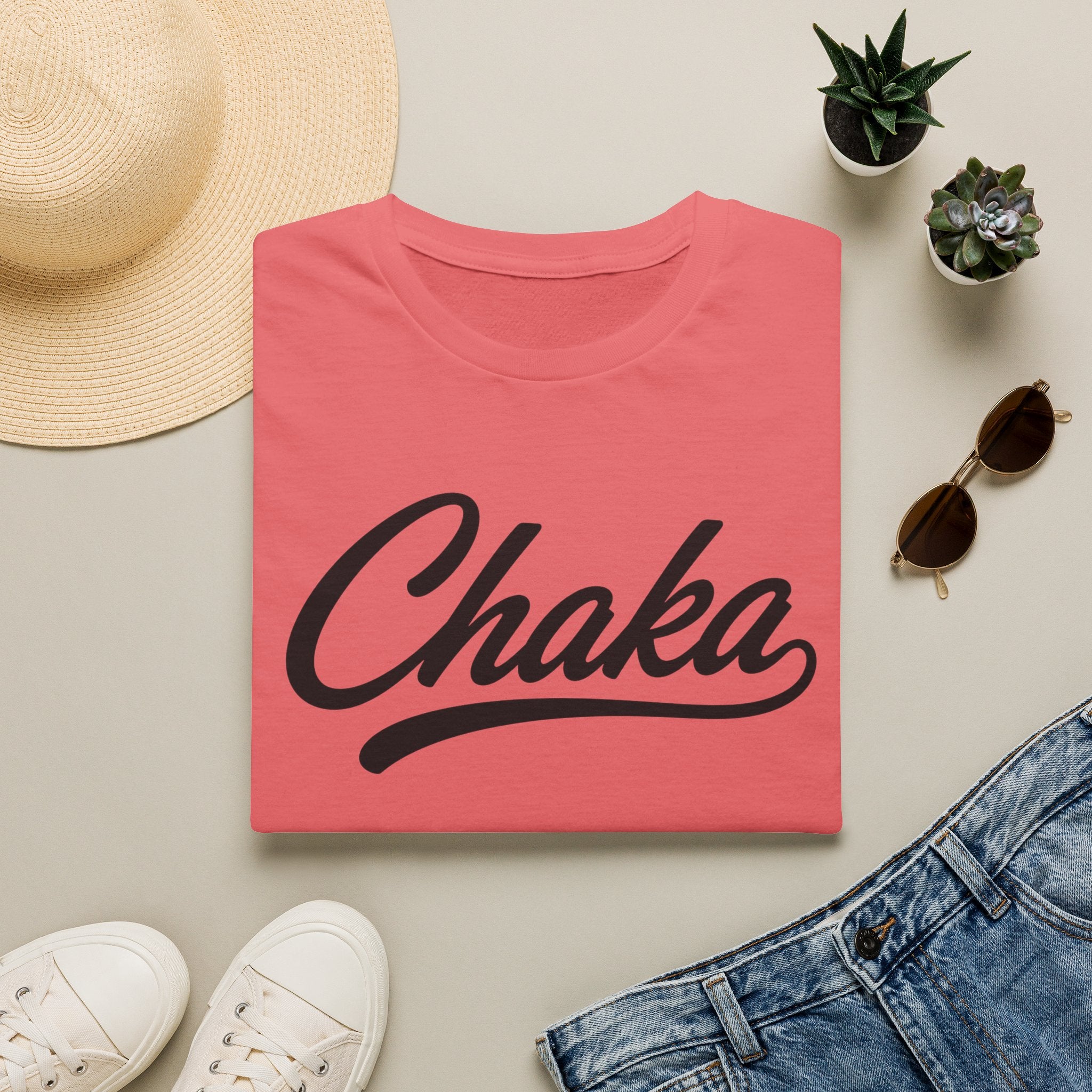 Chaka Script T-Shirt — Retro Cursive Logo Tee