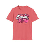 Stream Fiend Graphic Tee — Pink Retro Gamer Streaming Shirt