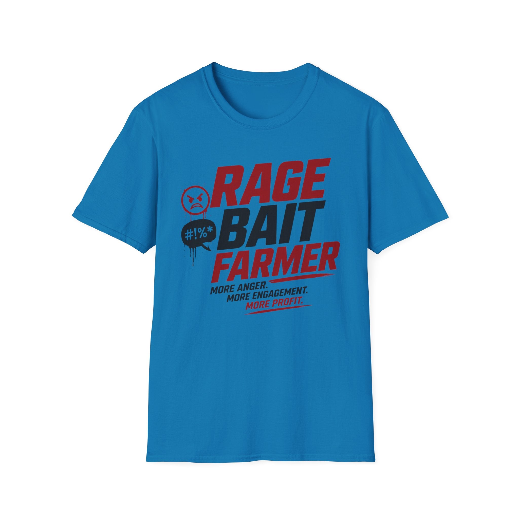 Rage Bait Farmer T-Shirt — Funny Meme Political Humor Tee