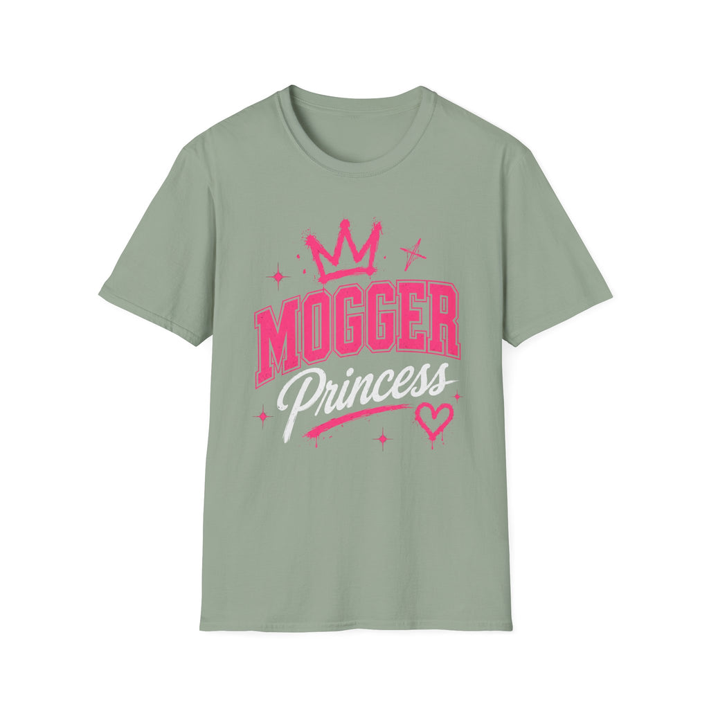 Mogger Princess T‑Shirt — Pink Crown Graphic Tee