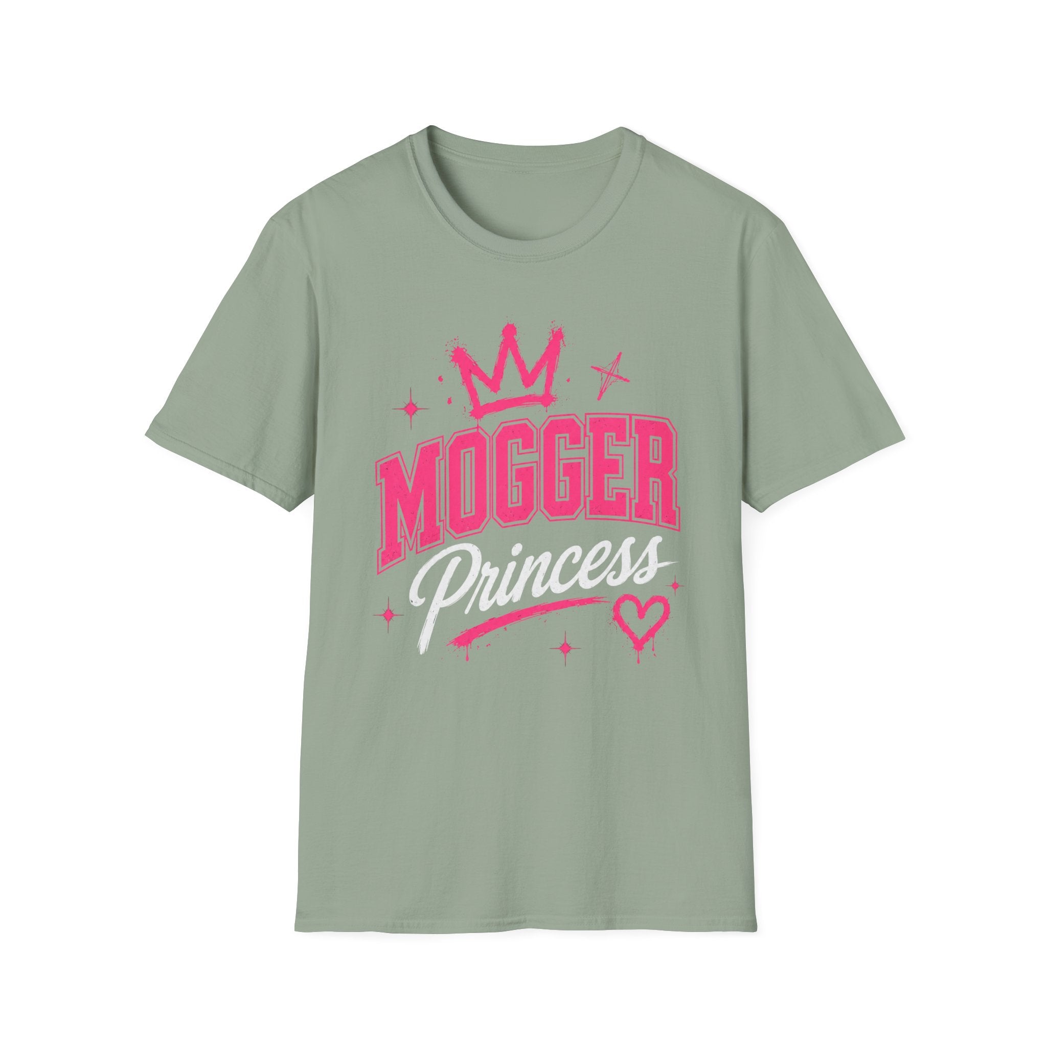 Mogger Princess T‑Shirt — Pink Crown Graphic Tee