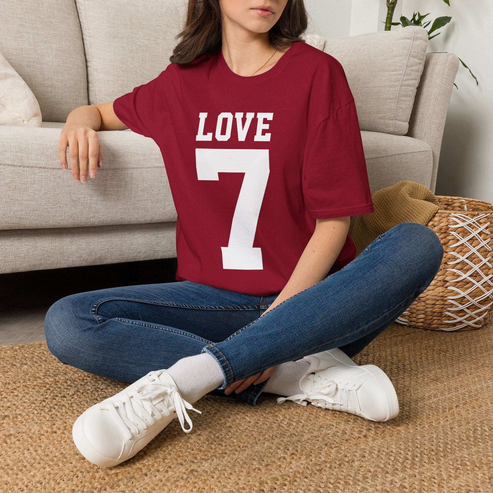 Love 7 Graphic T-Shirt — Bold Athletic-Inspired Tee - Fake 49er