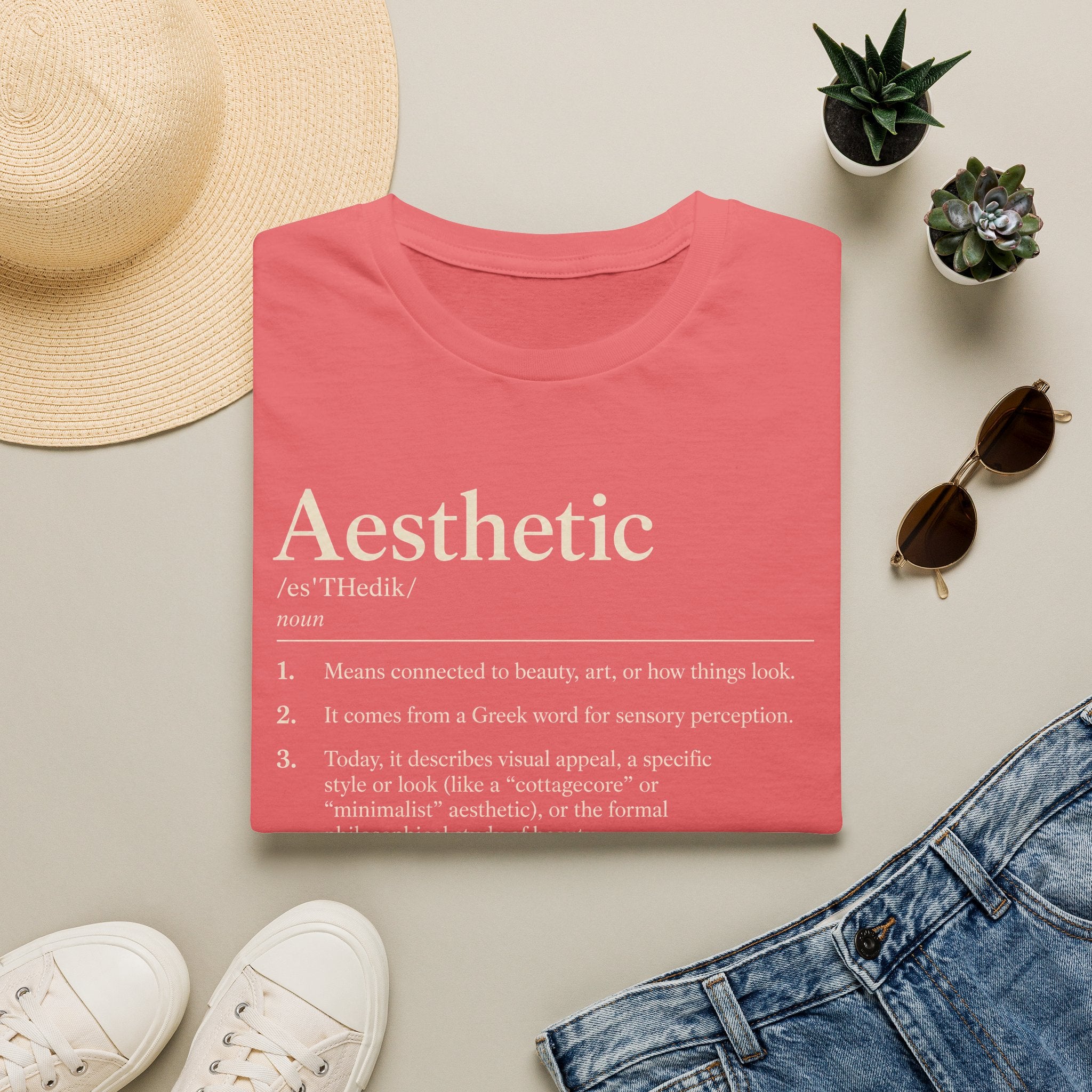 Aesthetic Definition T-Shirt — Minimalist Typography Tee