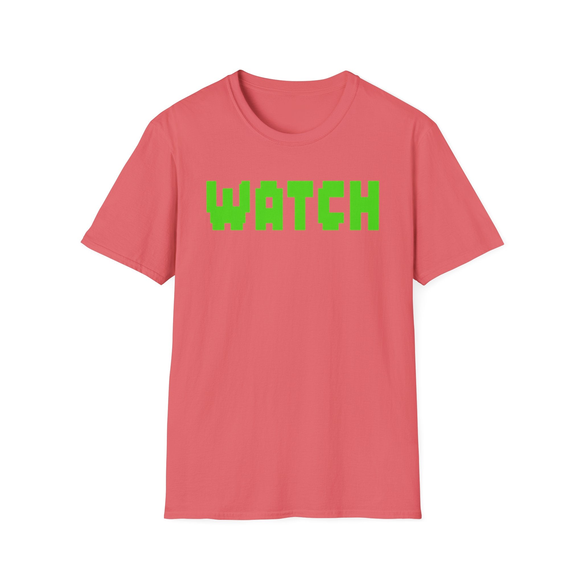 WATCH Graphic T-Shirt — Retro Pixel Green Statement Tee