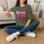 Stream Fiend Graphic Tee — Pink Retro Gamer Streaming Shirt