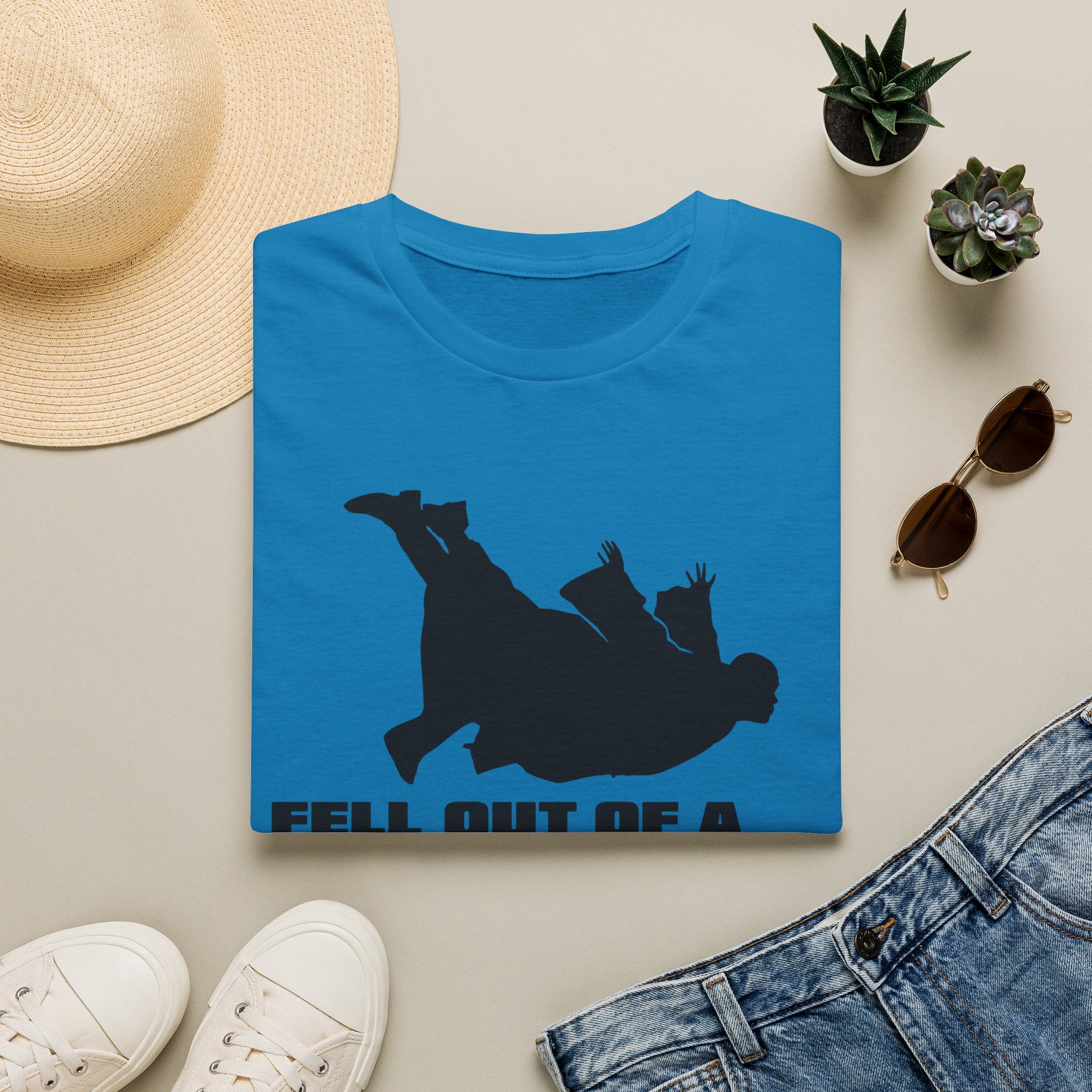 Fell Out of a Window T-Shirt — Funny Falling Silhouette Tee