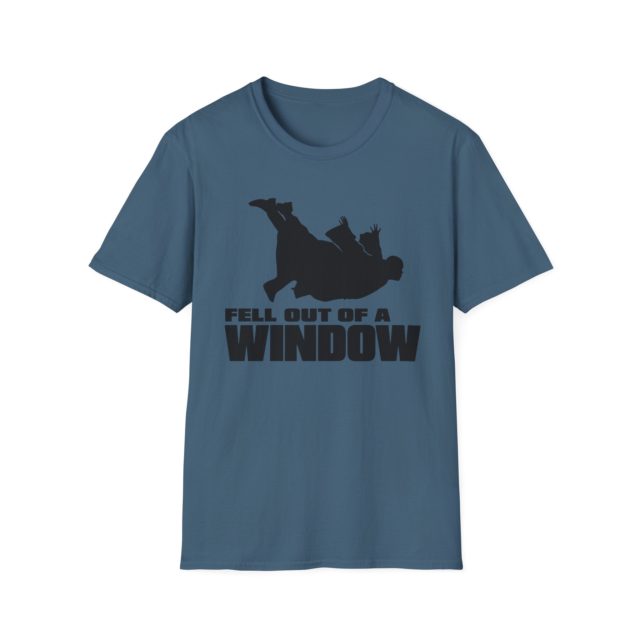 Fell Out of a Window T-Shirt — Funny Falling Silhouette Tee
