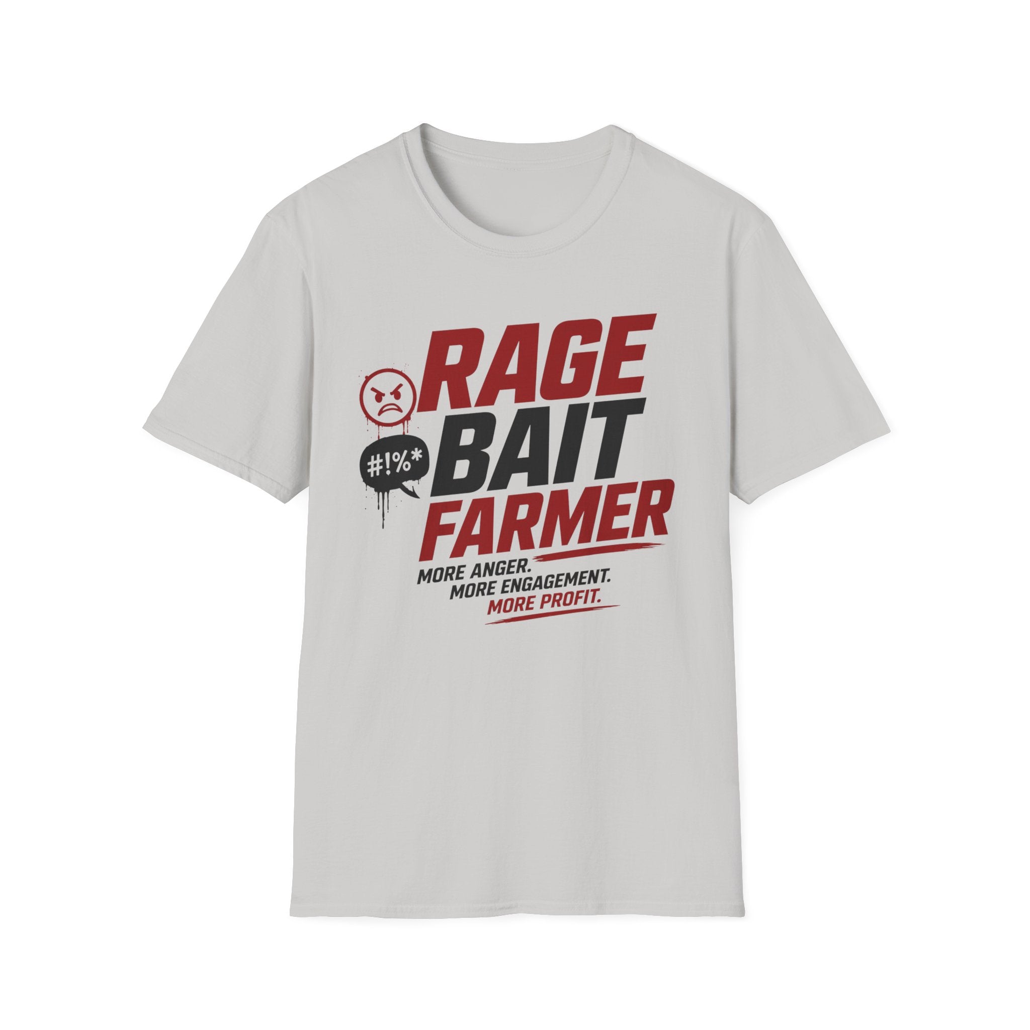 Rage Bait Farmer T-Shirt — Funny Meme Political Humor Tee