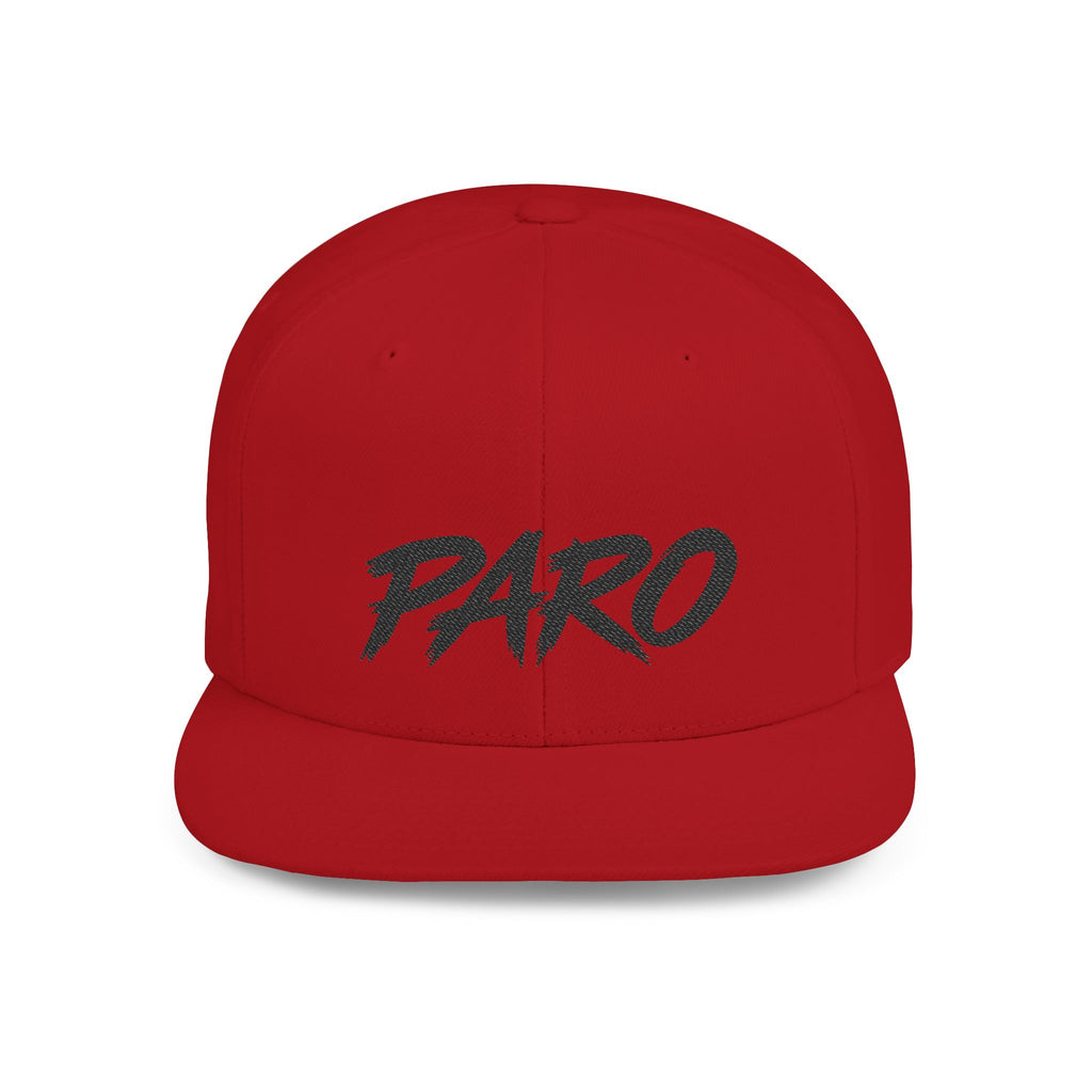 'PARO' Script Flat Bill Cap