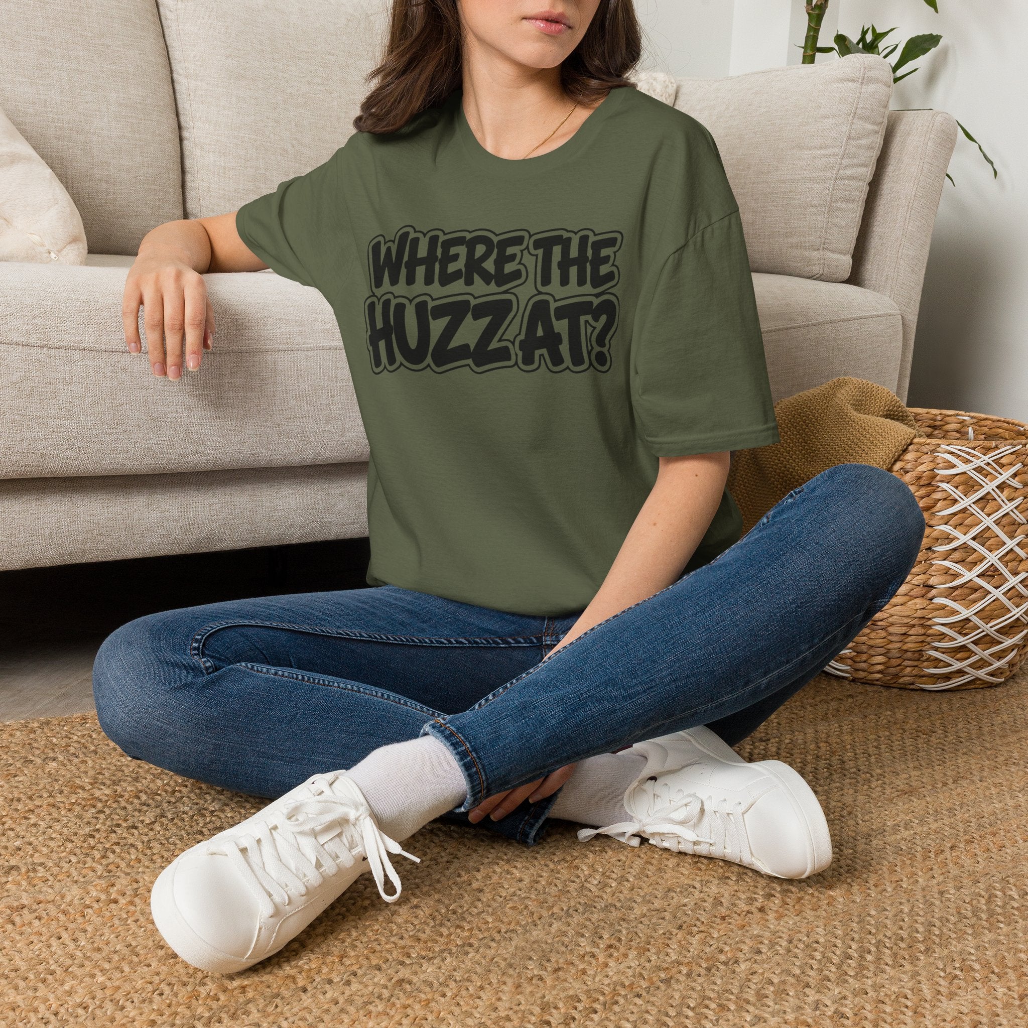 Where The Huzz At? T-Shirt — Playful Graphic Tee