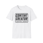 Content Creator Support Group T-Shirt — Bold Typography Tee for Creators