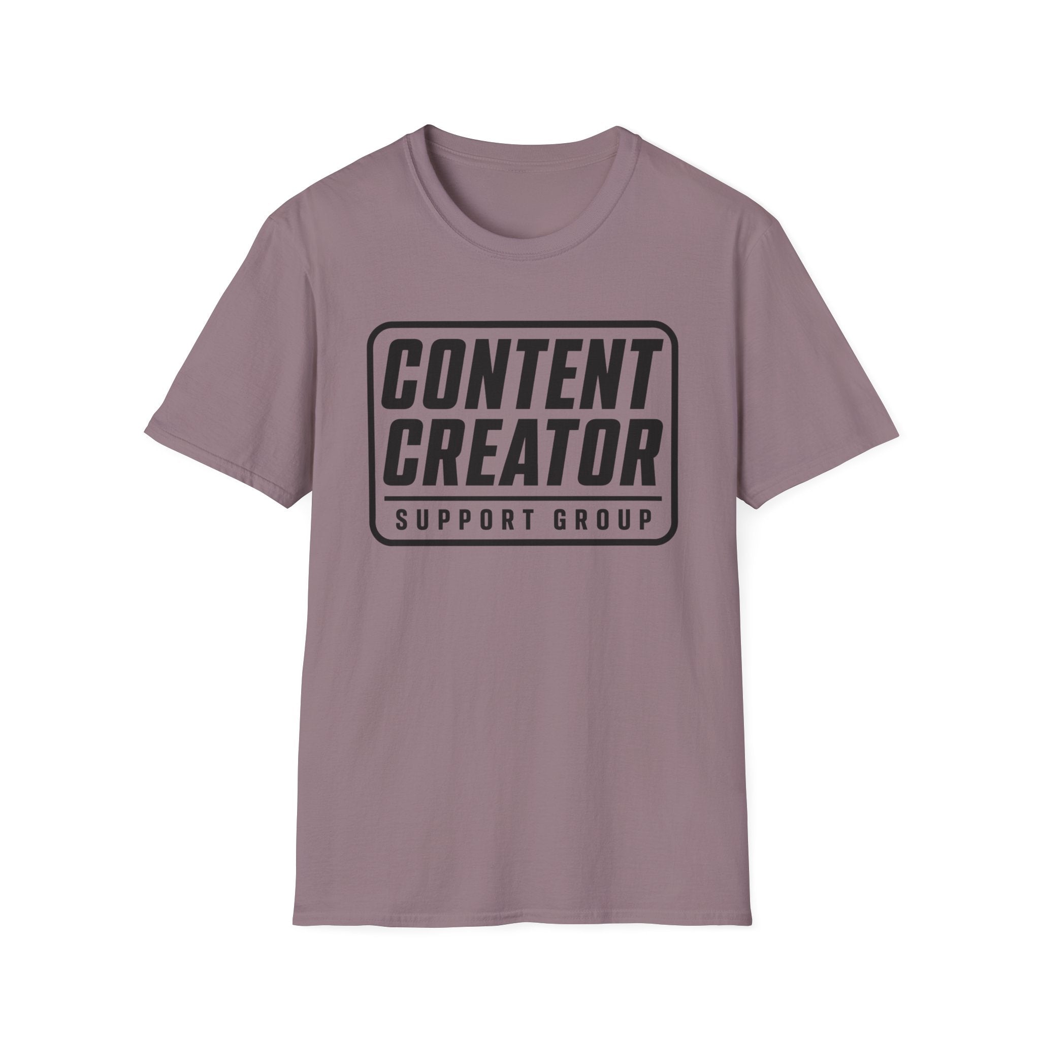 Content Creator Support Group T-Shirt — Bold Typography Tee for Creators