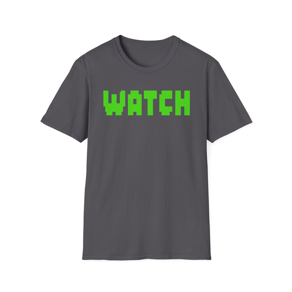WATCH Graphic T-Shirt — Retro Pixel Green Statement Tee