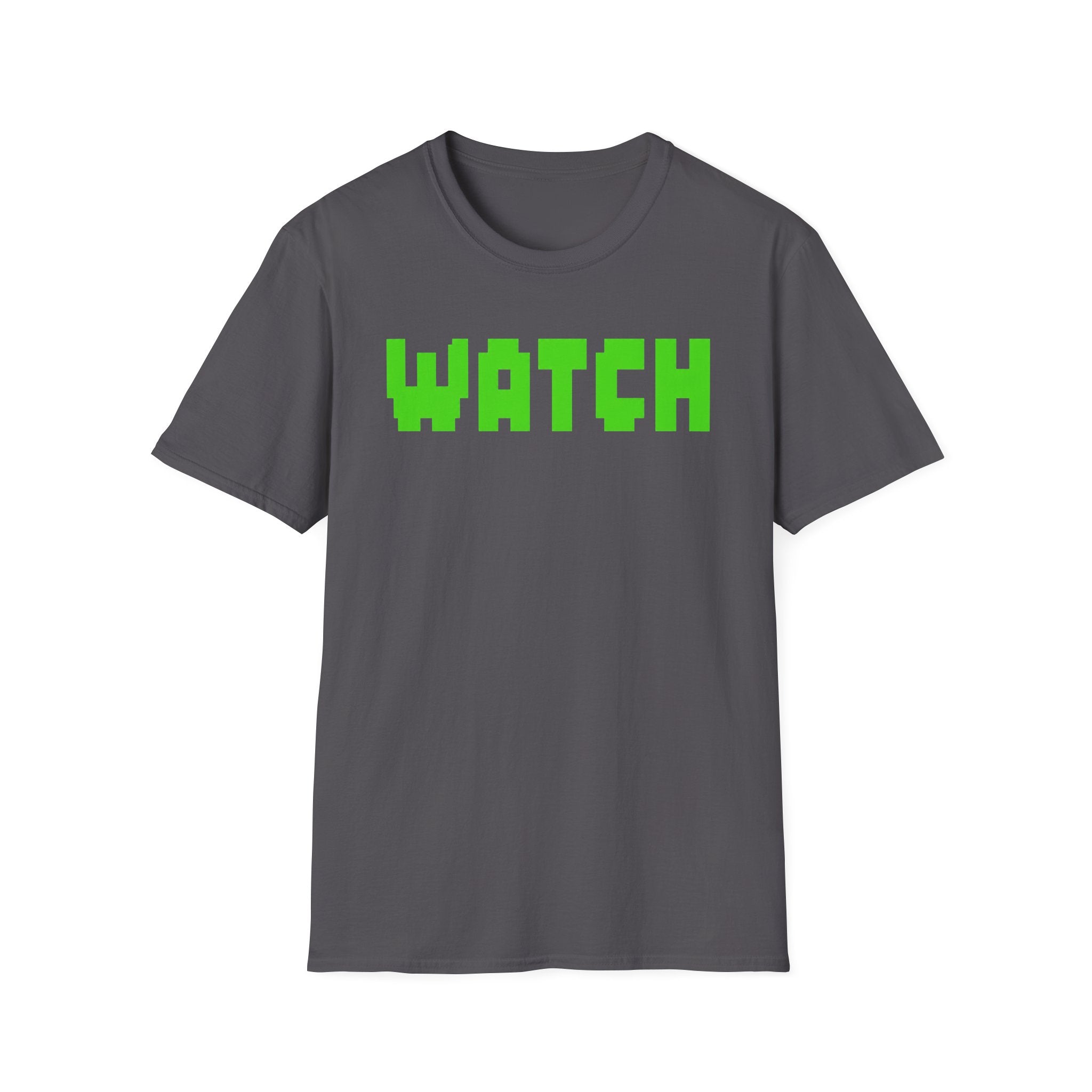 WATCH Graphic T-Shirt — Retro Pixel Green Statement Tee