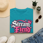 Stream Fiend Graphic Tee — Pink Retro Gamer Streaming Shirt