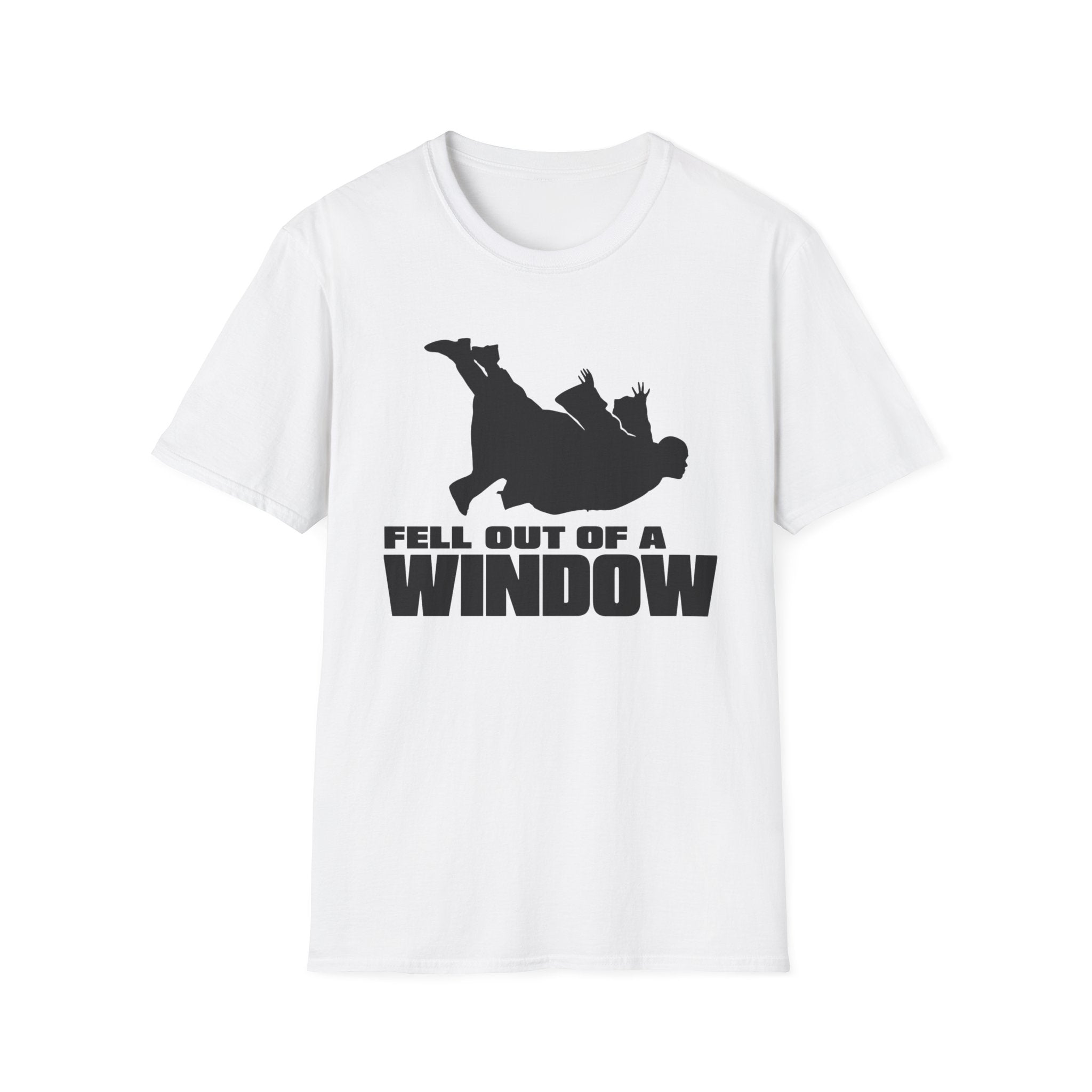 Fell Out of a Window T-Shirt — Funny Falling Silhouette Tee