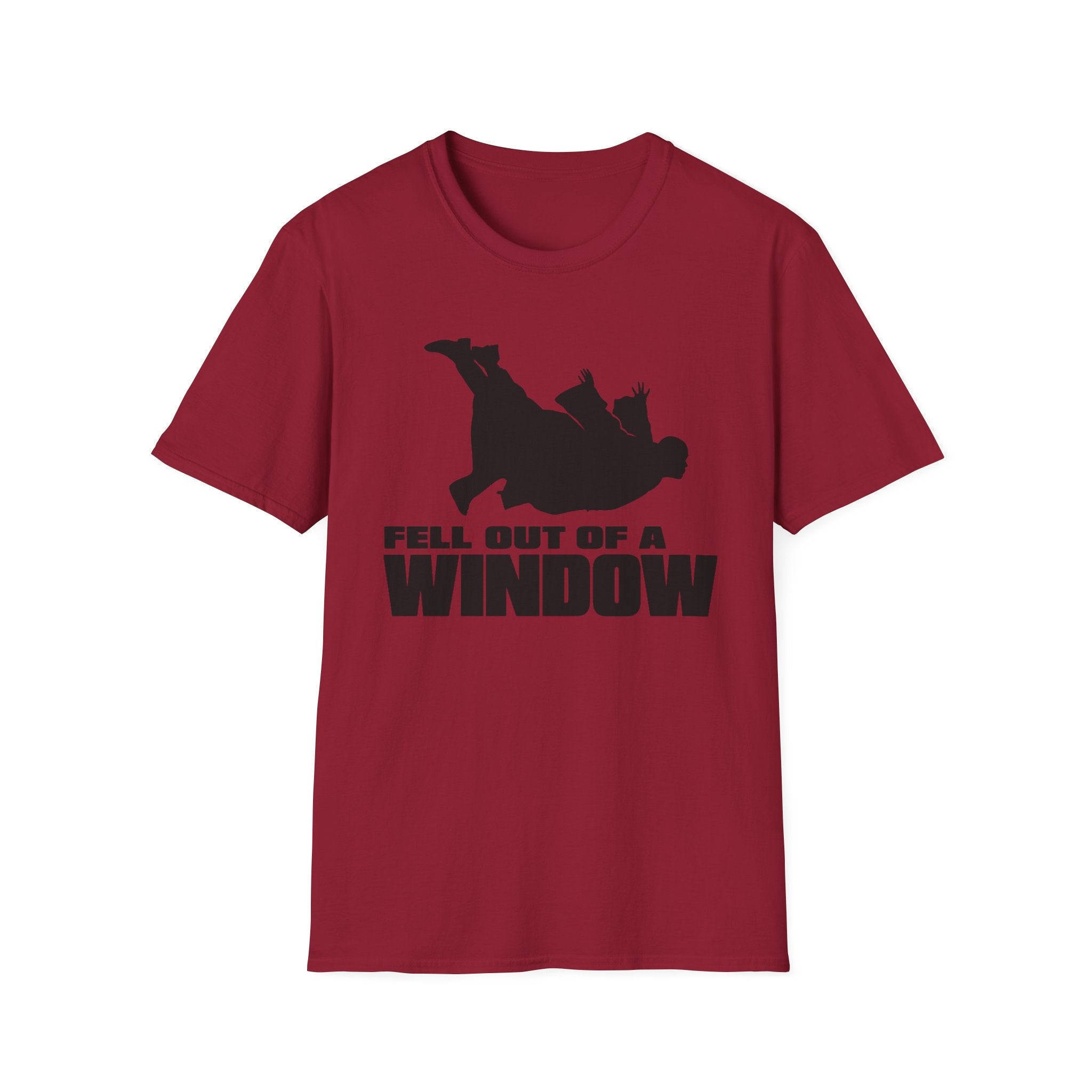 Fell Out of a Window T-Shirt — Funny Falling Silhouette Tee