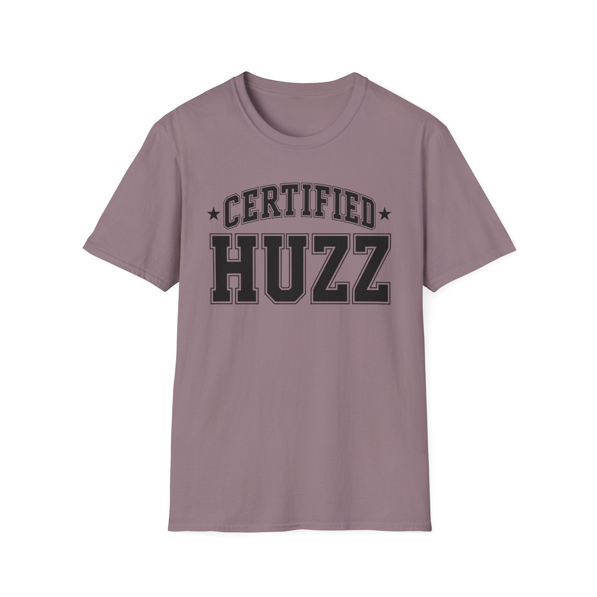 Certified Huzz T‑Shirt — Collegiate Vintage Lettering Tee