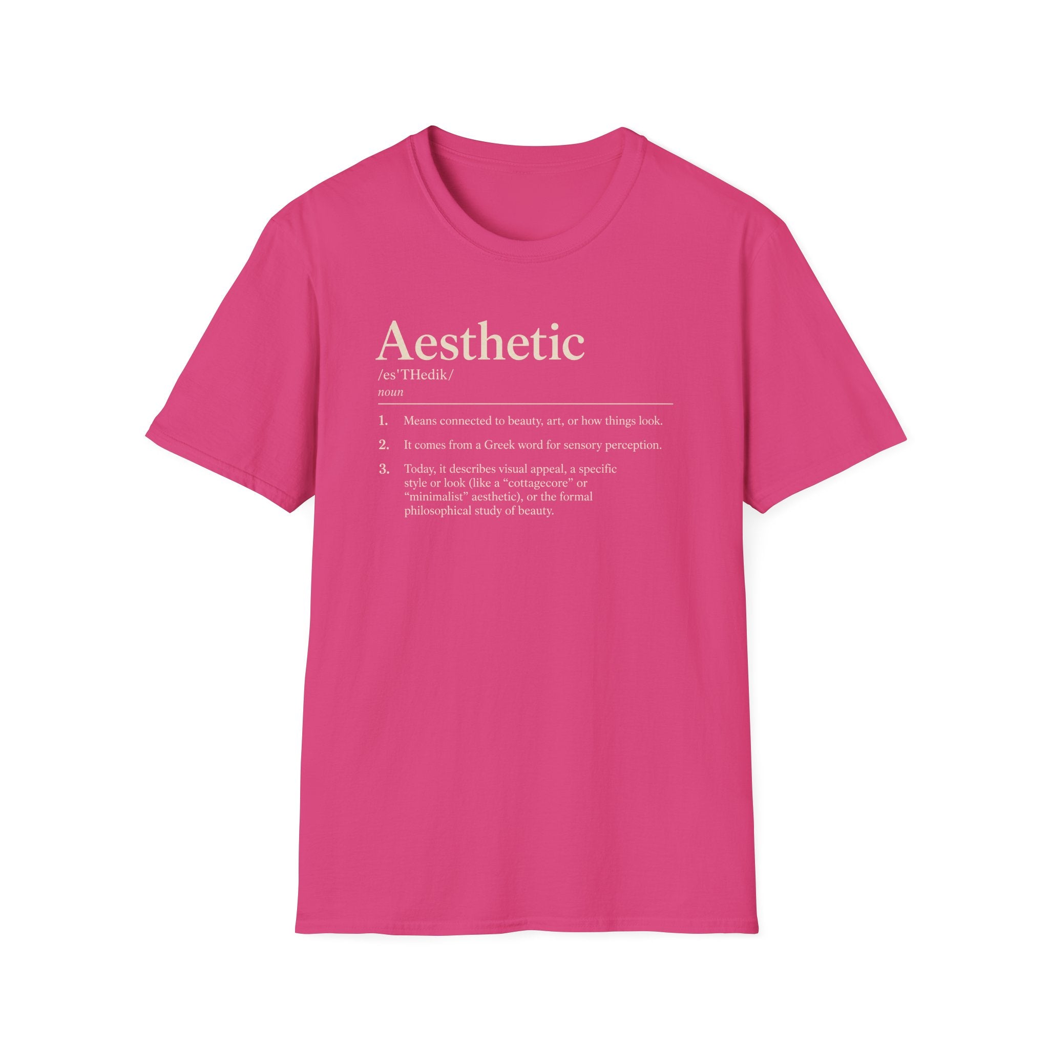 Aesthetic Definition T-Shirt — Feminine Graphic Tee with Dictionary-Style Print