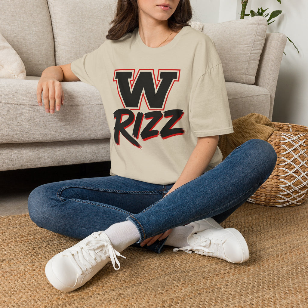 W Rizz Graphic Tee — Bold Varsity Lettering Shirt