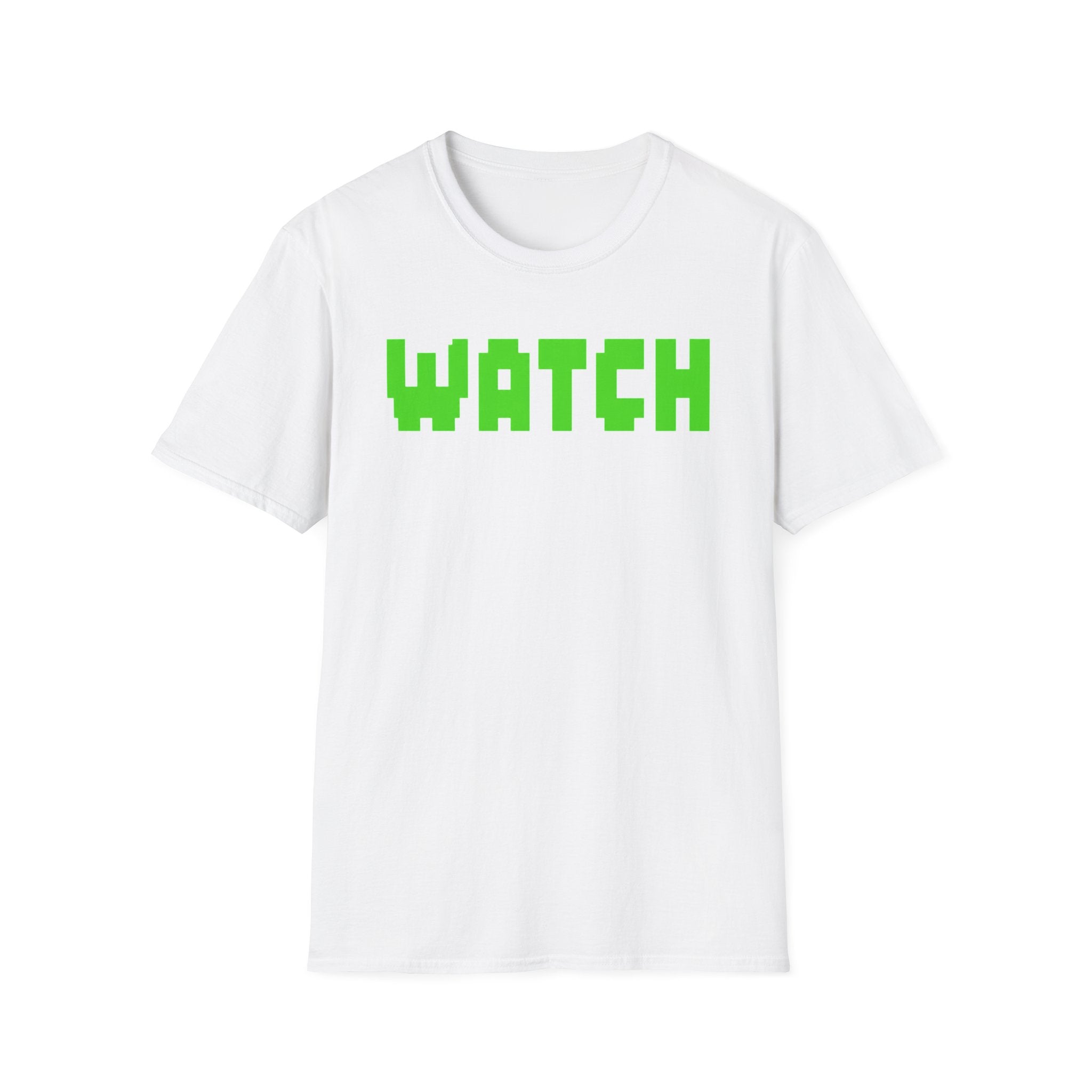 WATCH Graphic T-Shirt — Retro Pixel Green Statement Tee