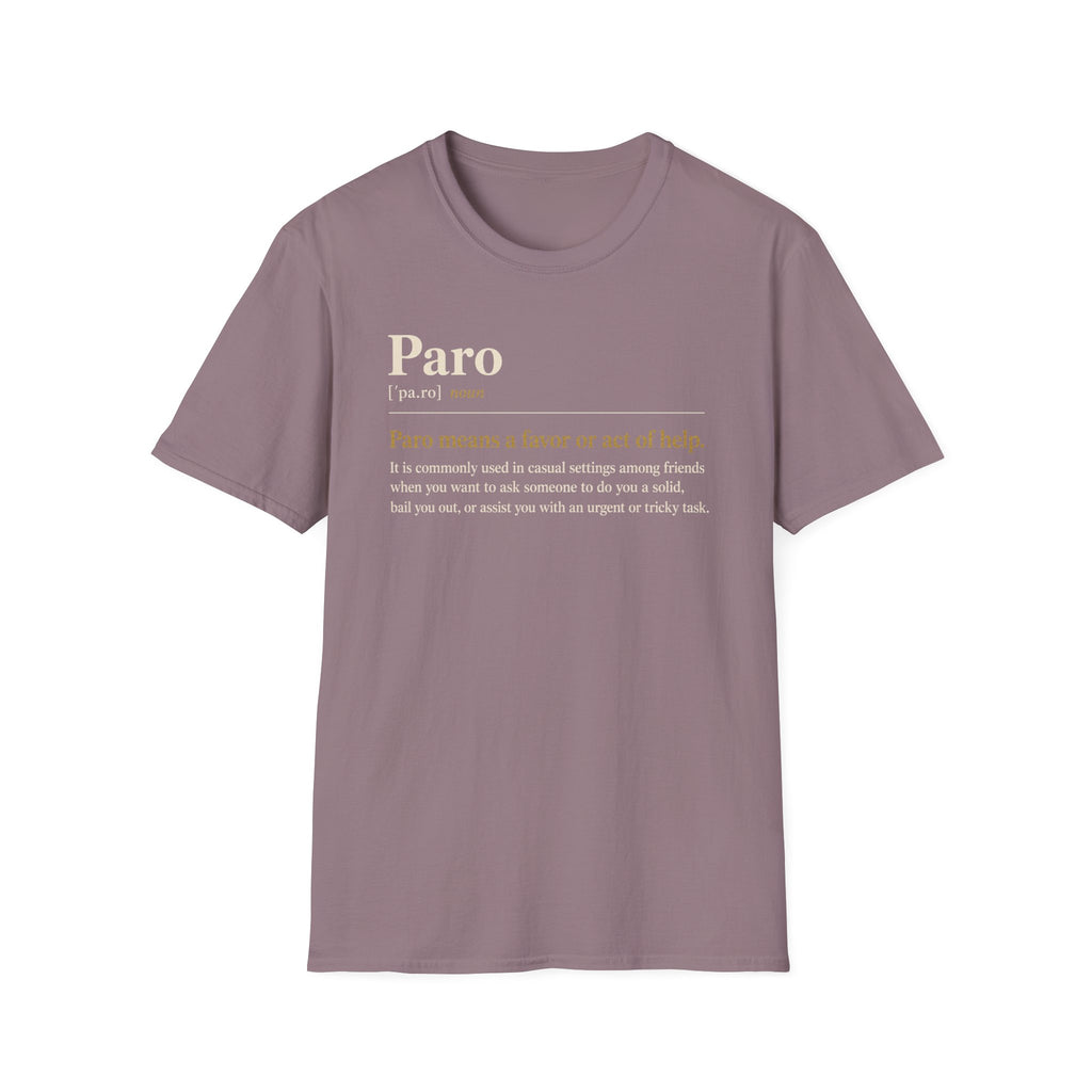 Paro Definition T-Shirt — Casual Slang Dictionary Tee