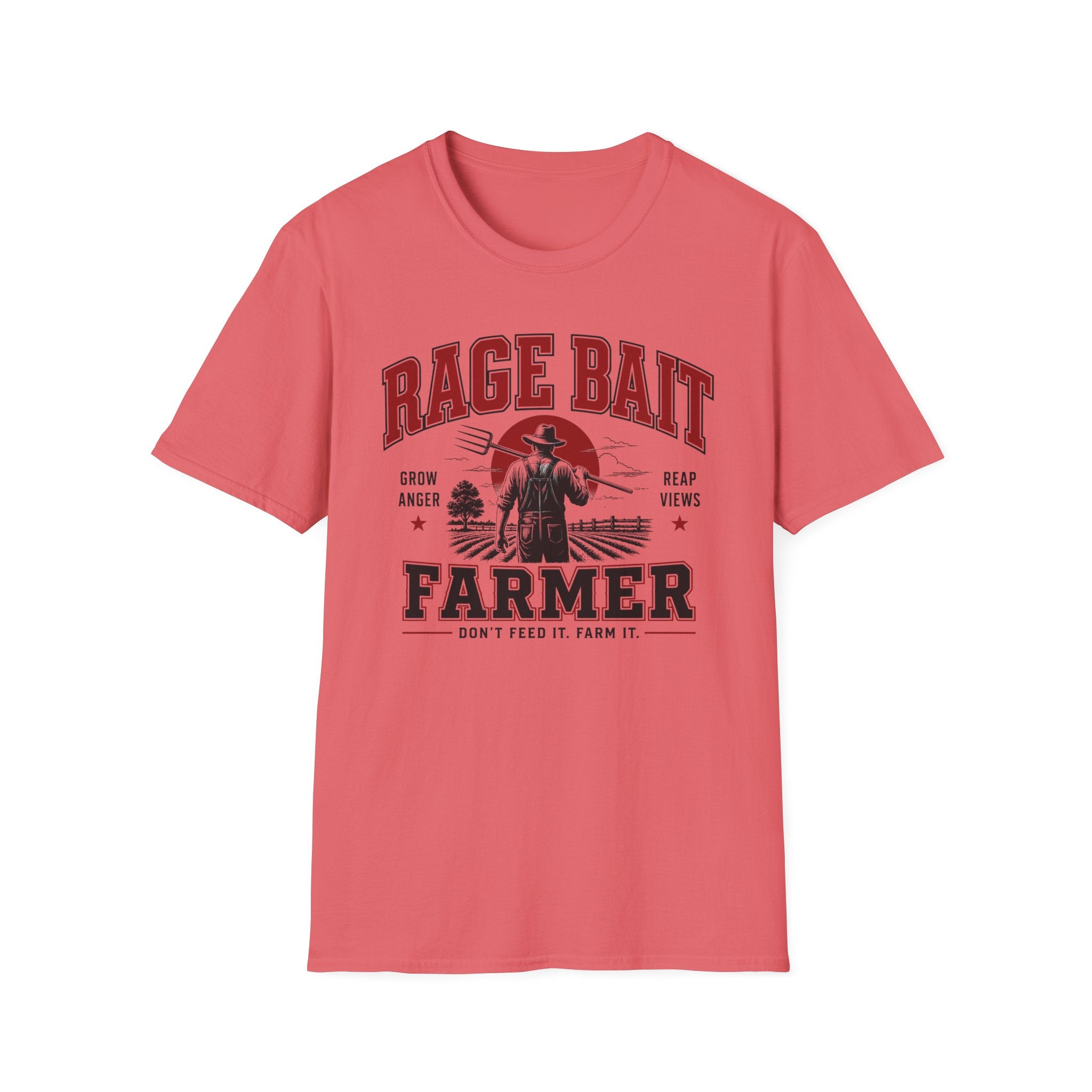 Rage Bait Farmer Graphic T‑Shirt — Grow Anger, Reap Views Vintage Western Tee