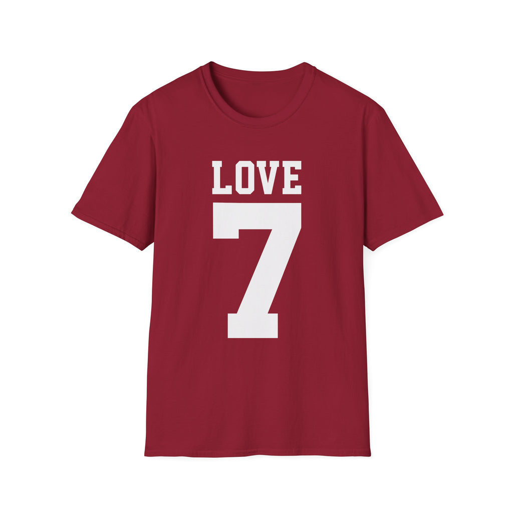 Love 7 Graphic T-Shirt — Bold Athletic-Inspired Tee - Fake 49er
