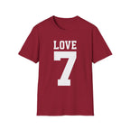 Love 7 Graphic T-Shirt — Bold Athletic-Inspired Tee - Fake 49er