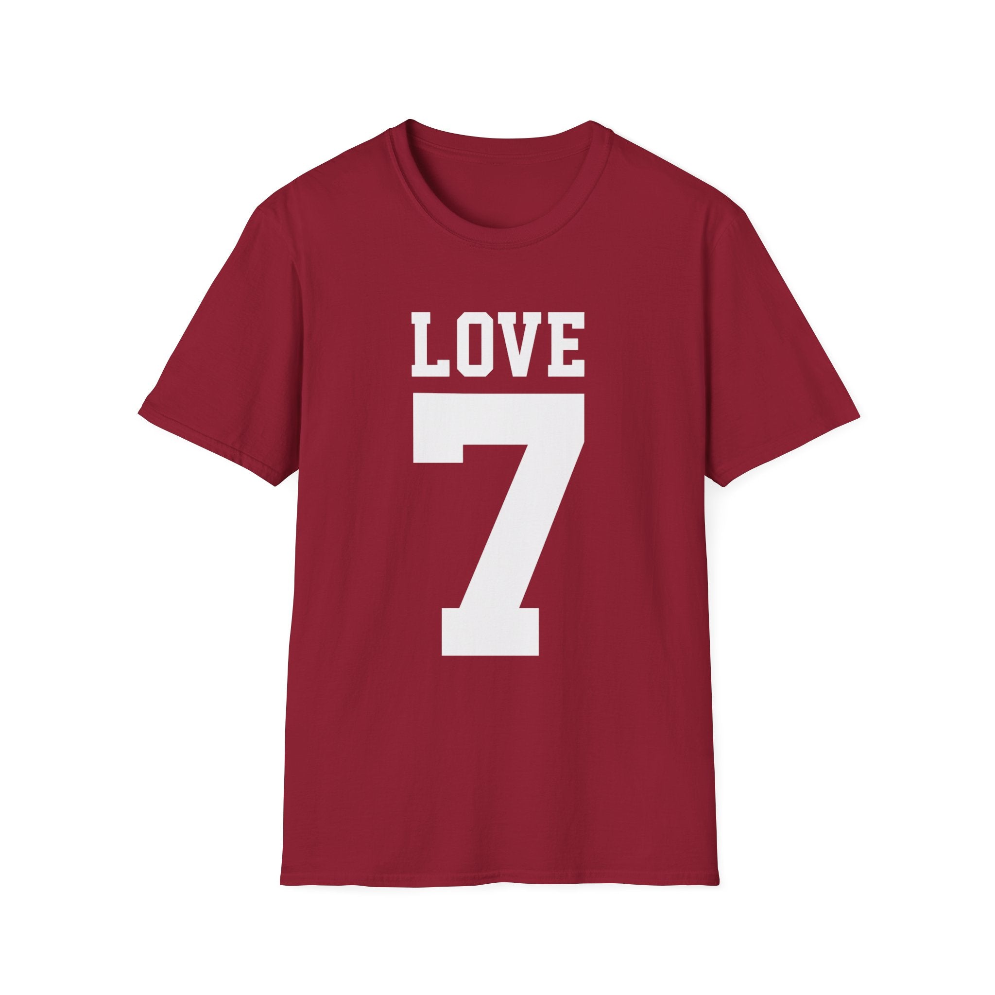 Love 7 Graphic T-Shirt — Bold Athletic-Inspired Tee - Fake 49er