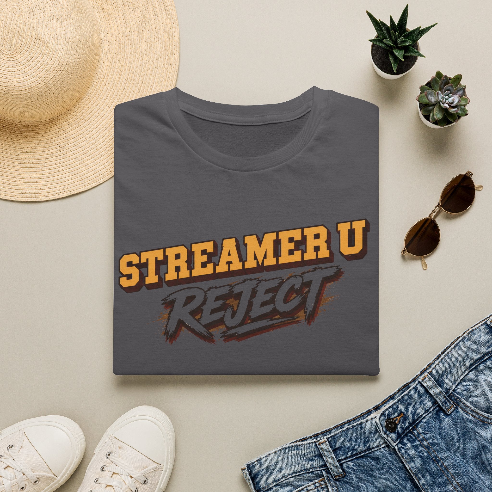 Streamer U Reject T-Shirt — Edgy Gamer Graphic Tee for Streamers & Fans