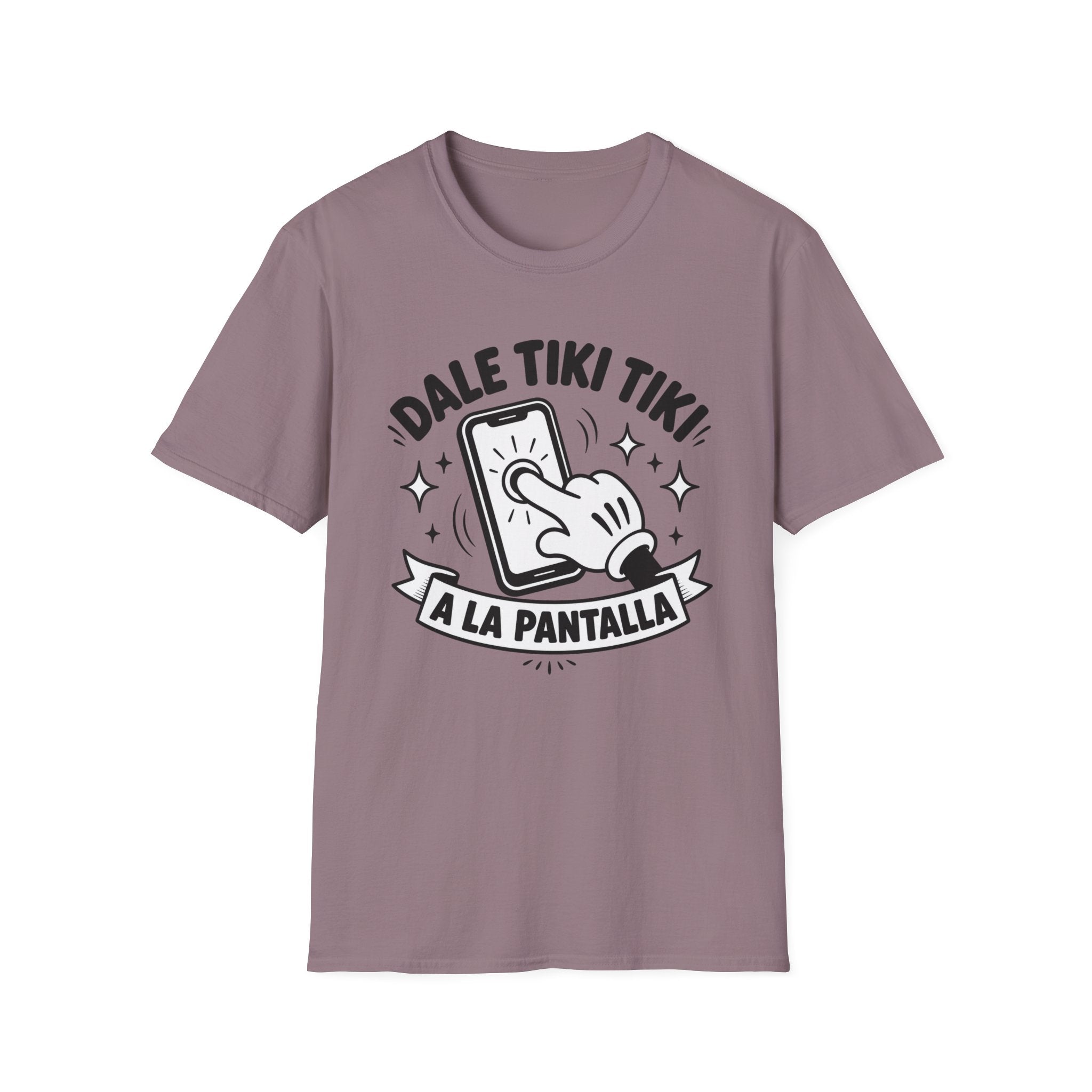 T-Shirt — 'Dale Tiki Tiki! A La Pantalla' Funny Spanish Phone-Press Graphic Tee