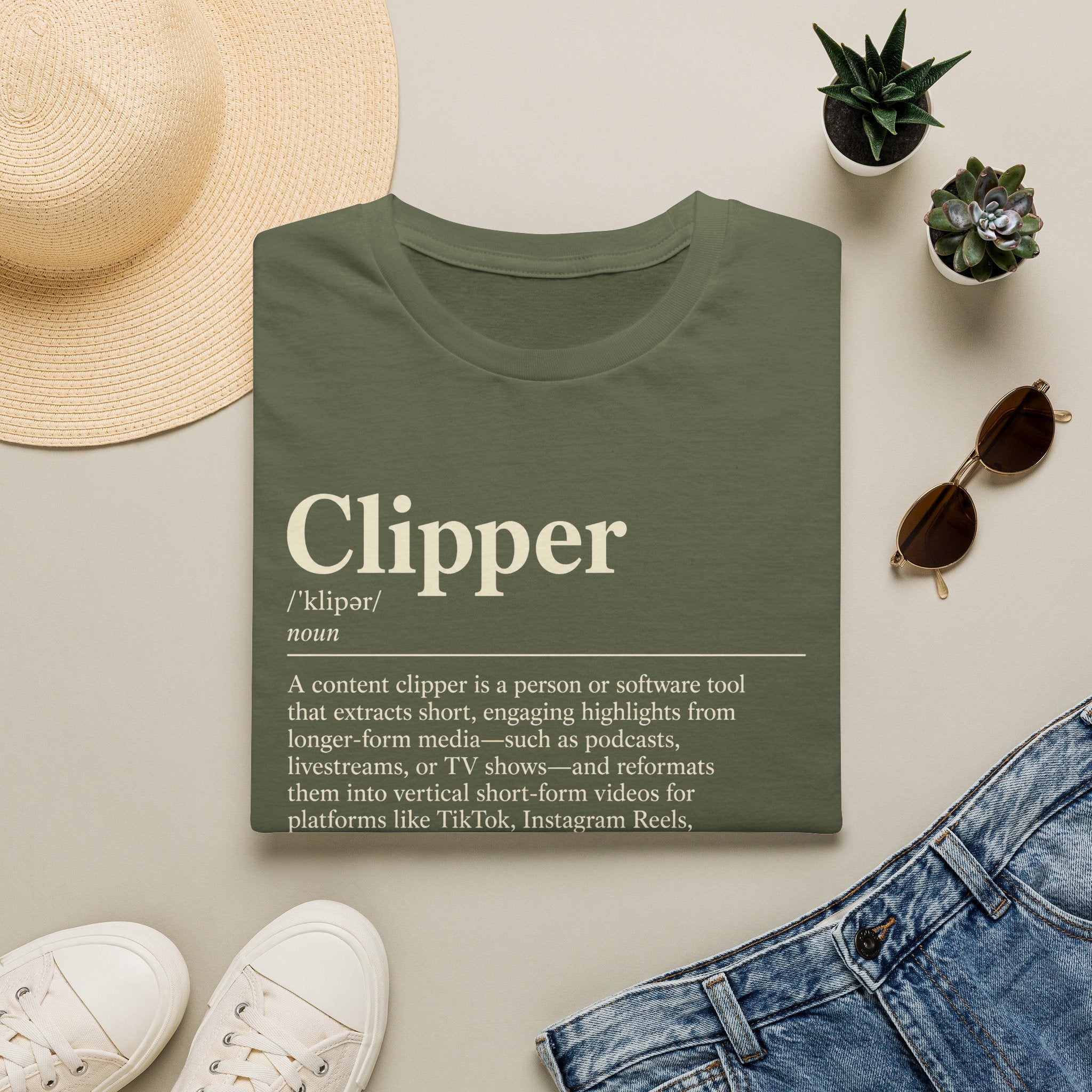 Clipper Definition T-Shirt — Content Creator Dictionary Tee